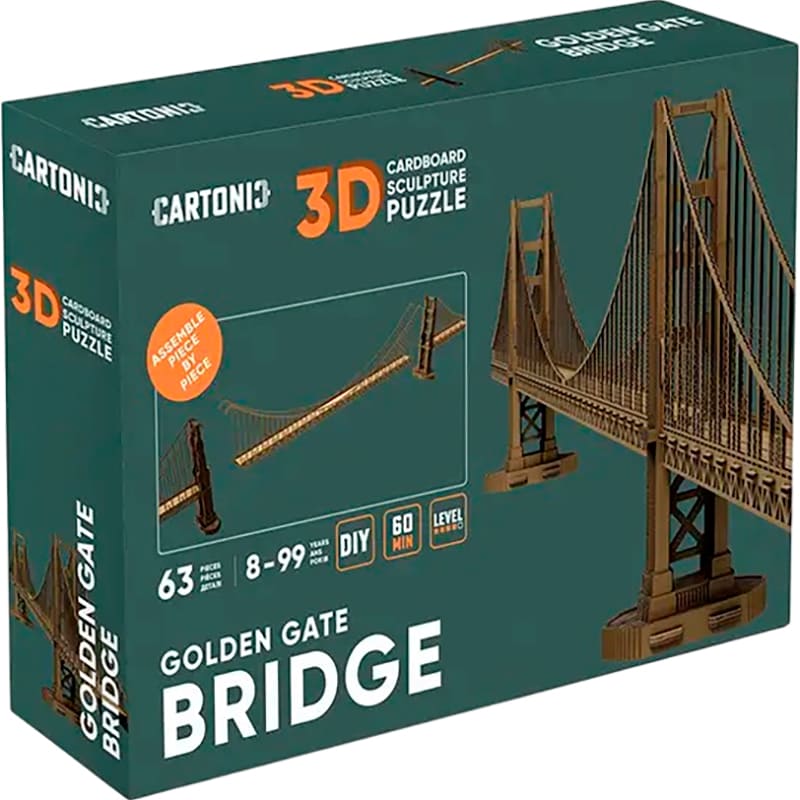 3D пазл CARTONIC GOLDEN GATE BRIDGE 63 ел (CARTGGB) Пазли тривимірний