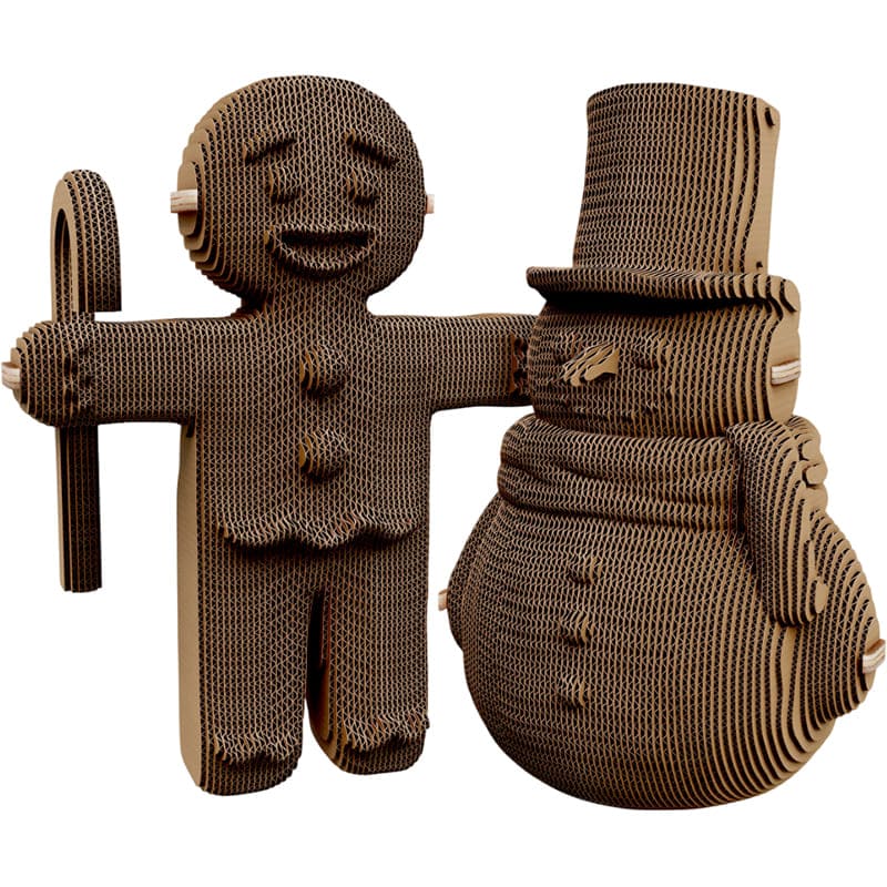 Картонний 3D пазл CARTONIC GINGERBREAD MAN AND SNOWMAN 200 ел (CARTGINGER) Для кого універсально