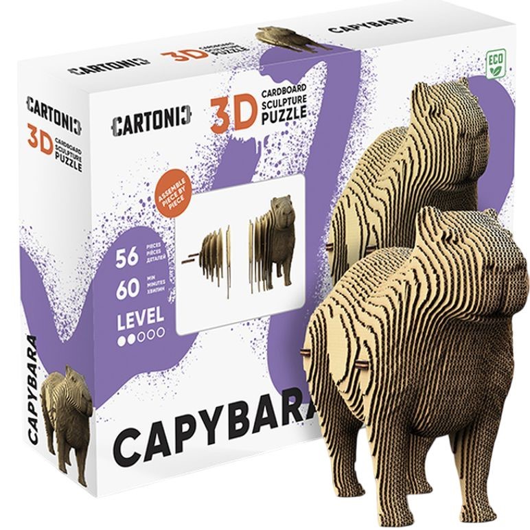 Внешний вид 3D пазл Cartonic Capybara 56 элементов (CARTCAPY)