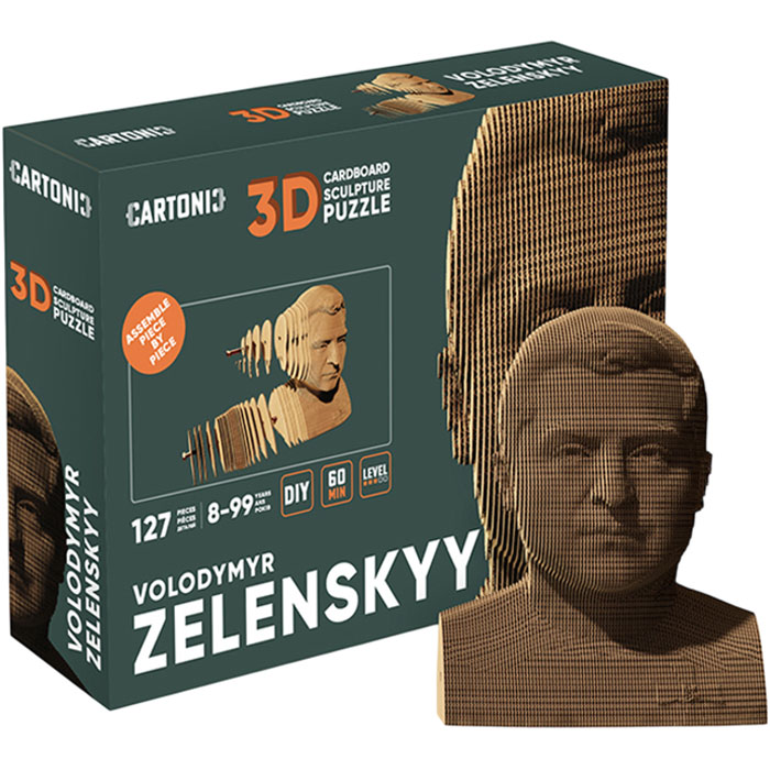 Зовнішній вигляд 3D пазл-конструктор CARTONIC 3D Puzzle ZEL Зеленський (CARTMZEL)