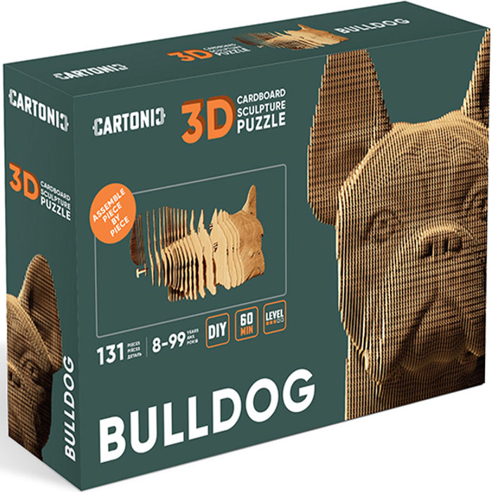 Фото 3D пазл-конструктор CARTONIC 3D Puzzle Bulldog Бульдог (CARTMBDG)