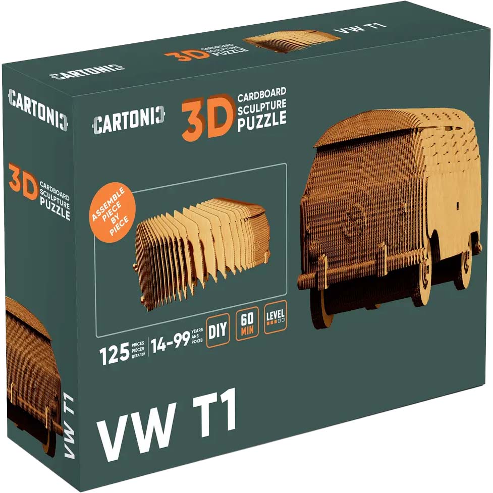 Картонный 3D пазл CARTONIC VW T1 (CARTVW) Тематика пазла авто