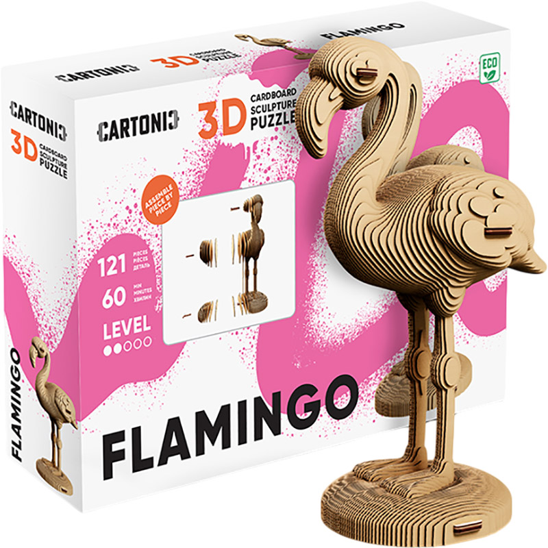 3D-пазл Cartonic 3D Puzzle Flamingo (CARTFLAM) Тематика пазла тварини