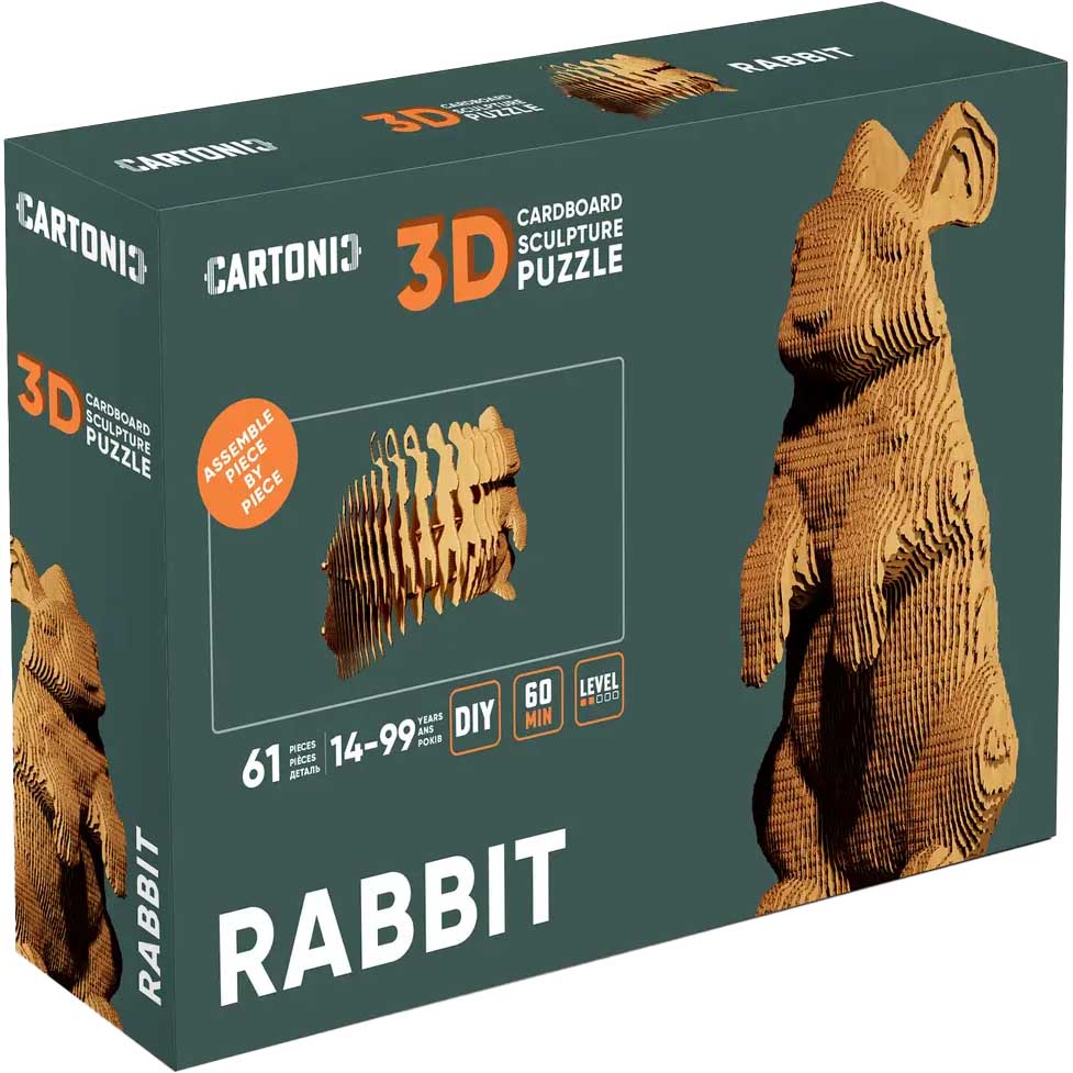 Картонный 3D пазл CARTONIC Rabbit (CARTRAB) Возраст от 14 лет 