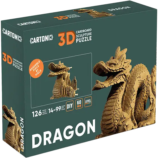 Картонний 3D пазл CARTONIC Dragon (CARTDRA) Пазли тривимірний