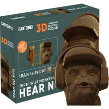 3D пазл Cartonic 3D Puzzle Three Wise Monkeys Hear No Evil 100 ел (CARTHEAR)