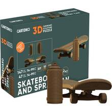 3D пазл Cartonic 3D Puzzle Skateboard And Spray Can 194 ел (CARTSKATE)