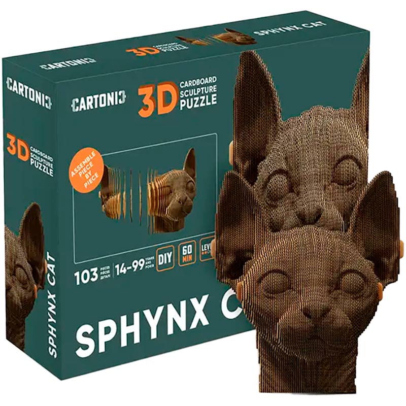 Пазл CARTONIC 3D Sphynx cat Тематика пазла тварини