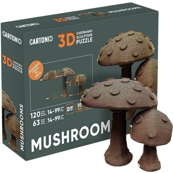 Картонный 3D пазл CARTONIC Puzzle MUSHROOMS (CARTMUSH) Пазлы трехмерный