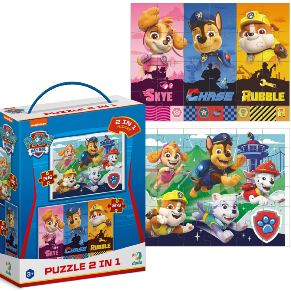 Пазл DODO 2 у 1 Paw Patrol. Такі цуценята хороші 36 + 24 ел (200561) Для кого універсально