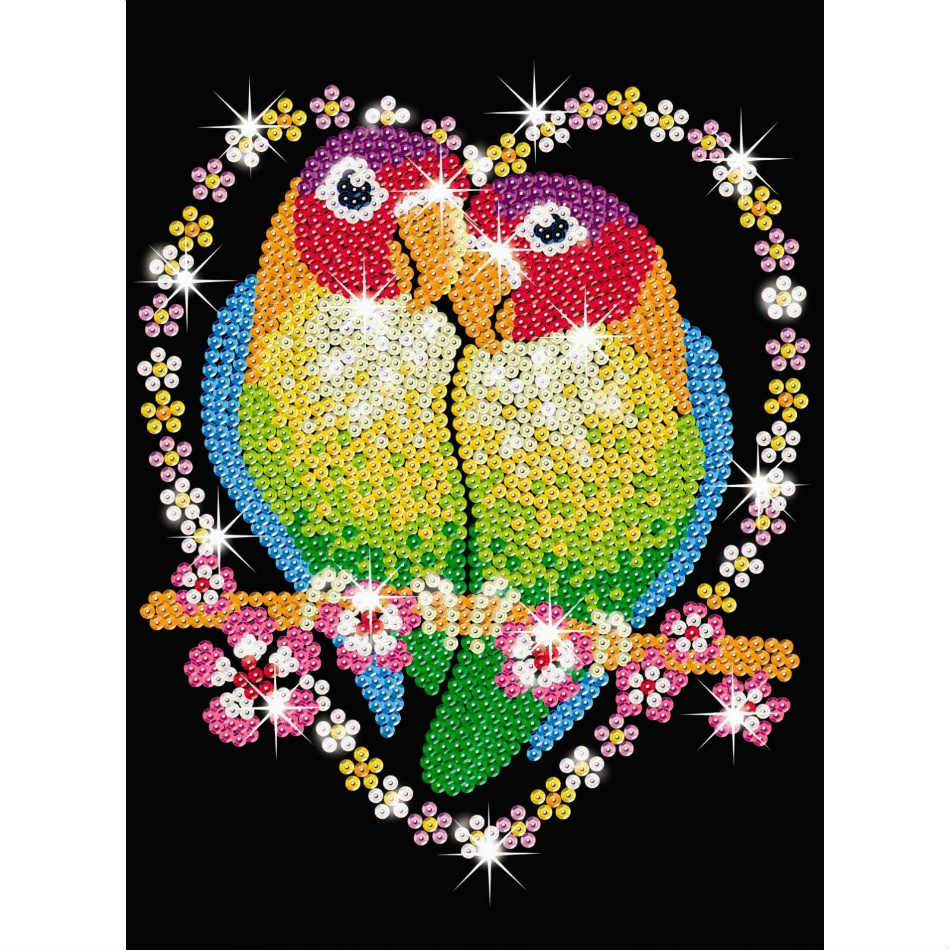 Набор для творчества SEQUIN ART BLUE Love Birds SA1002 Возраст от 8 лет 