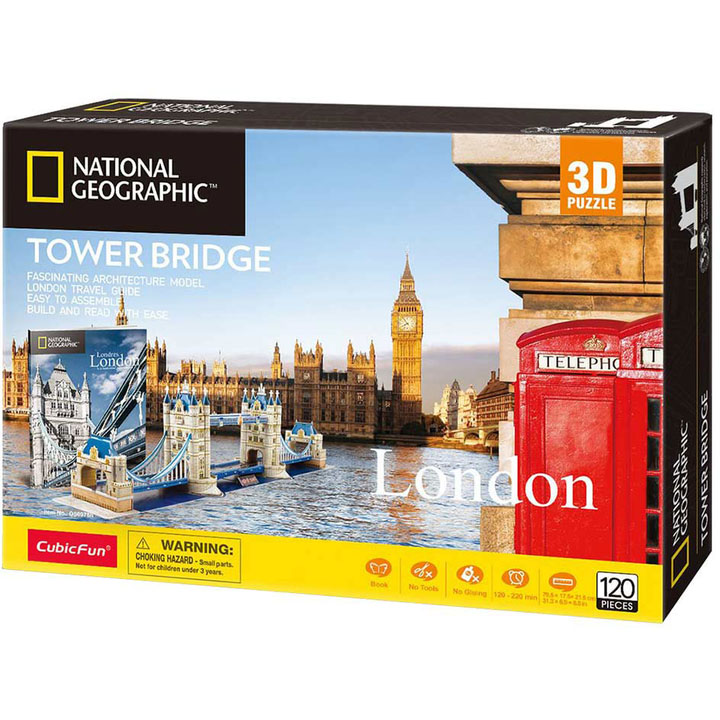 3D пазл CUBIC FUN National Geographic Тауэрский мост (DS0978h) Пазлы трехмерный