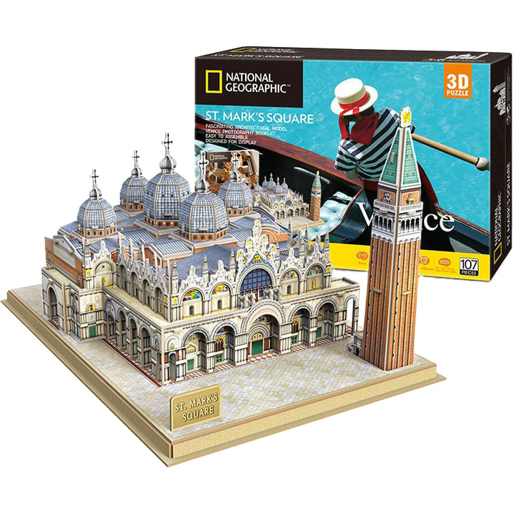 3D пазл CUBIC FUN National Geographic Площадь Святого Марка (DS0980h) Пазлы трехмерный