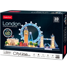 3D пазл CUBIC FUN City line Лондон LED (L532h)