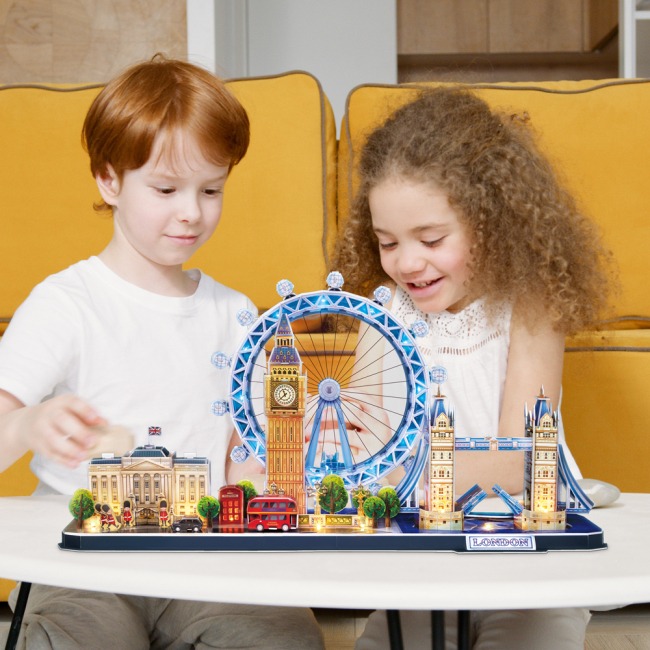 3D пазл CUBIC FUN City line Лондон LED (L532h) Пазли тривимірний