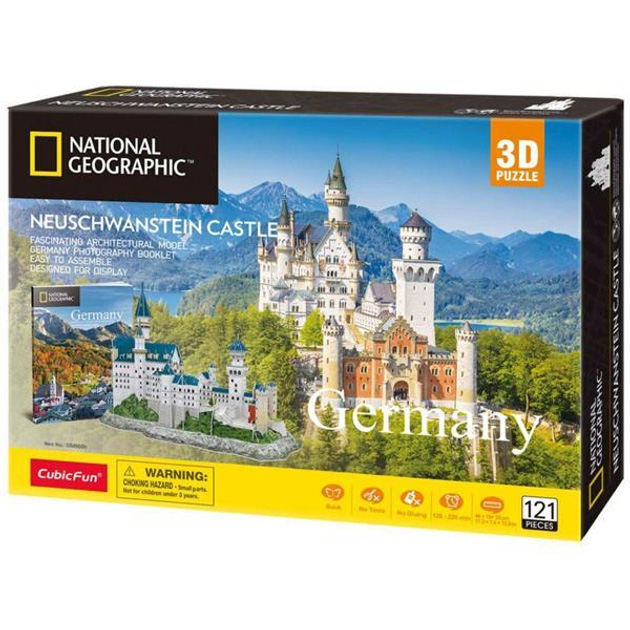 Зовнішній вигляд 3D пазл CUBIC FUN National Geographic Замок Нойшванштайн (DS0990h)