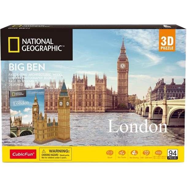 3D пазл CUBIC FUN National Geographic Біг Бен (DS0992h) Пазли тривимірний