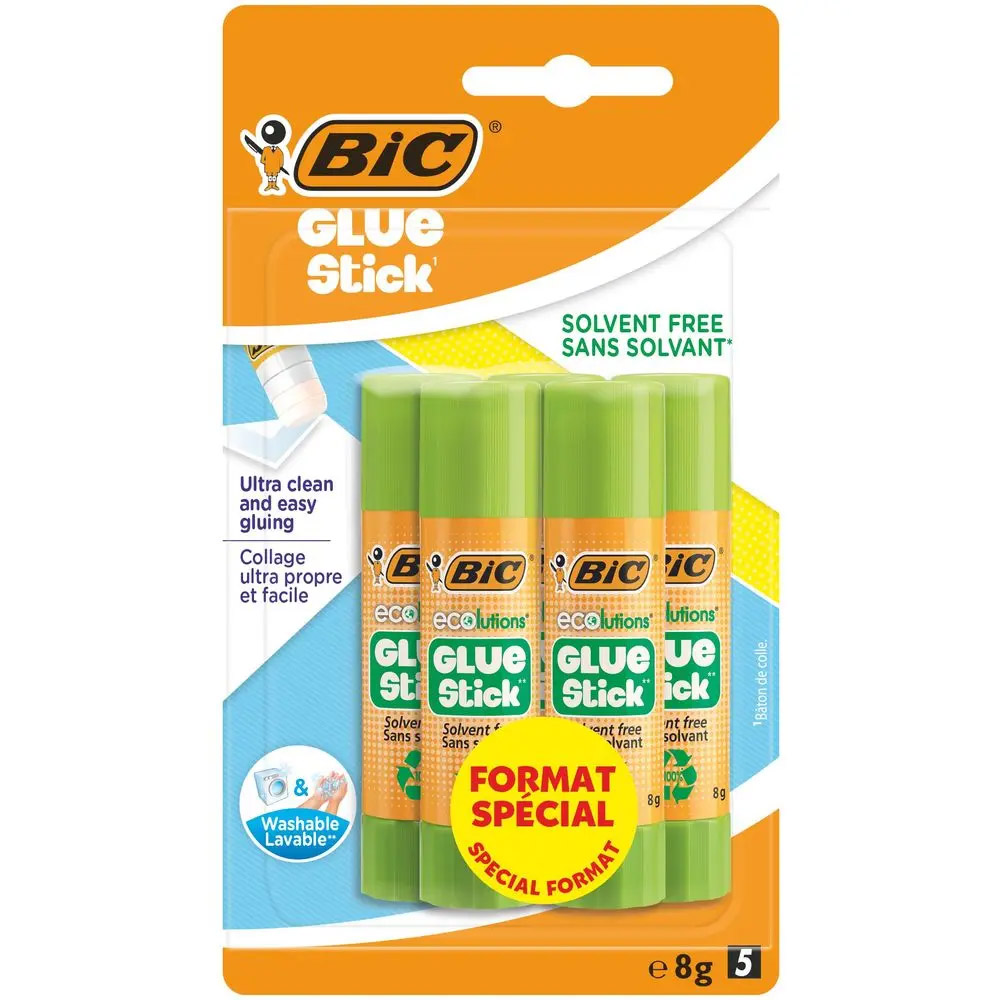 Клей-олівець BIC Ecolutions Glue Stick 8 г 5 шт (9049263)