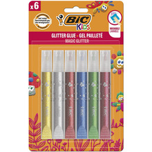 Клей-олівець BIC Kids Glitter Glue Metallic 6шт (893269)