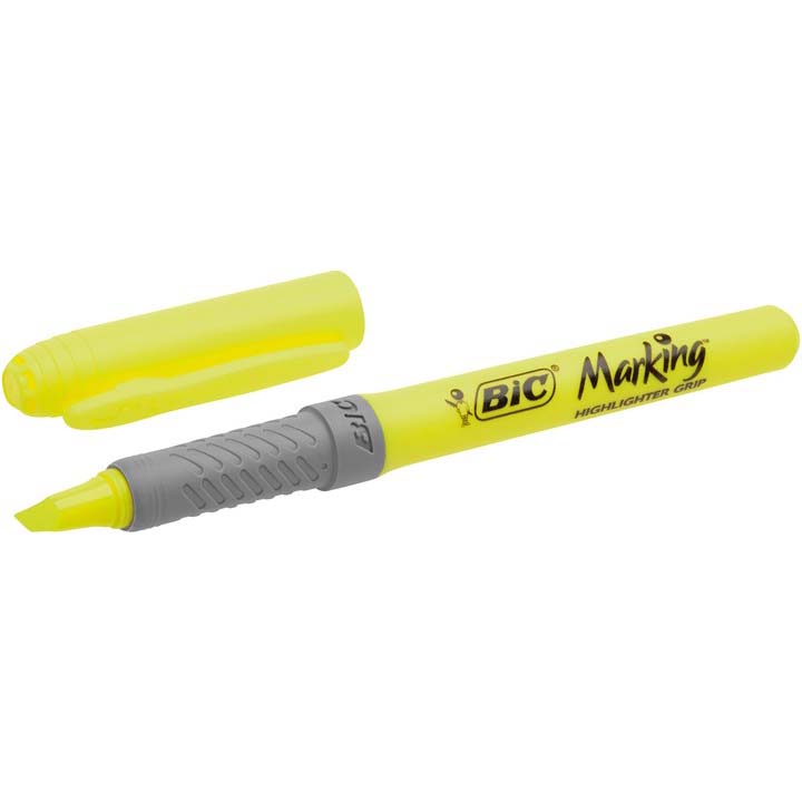 Набор текстовых маркеров BIC Highlighter Grip 12 шт (811935) Материал пластик