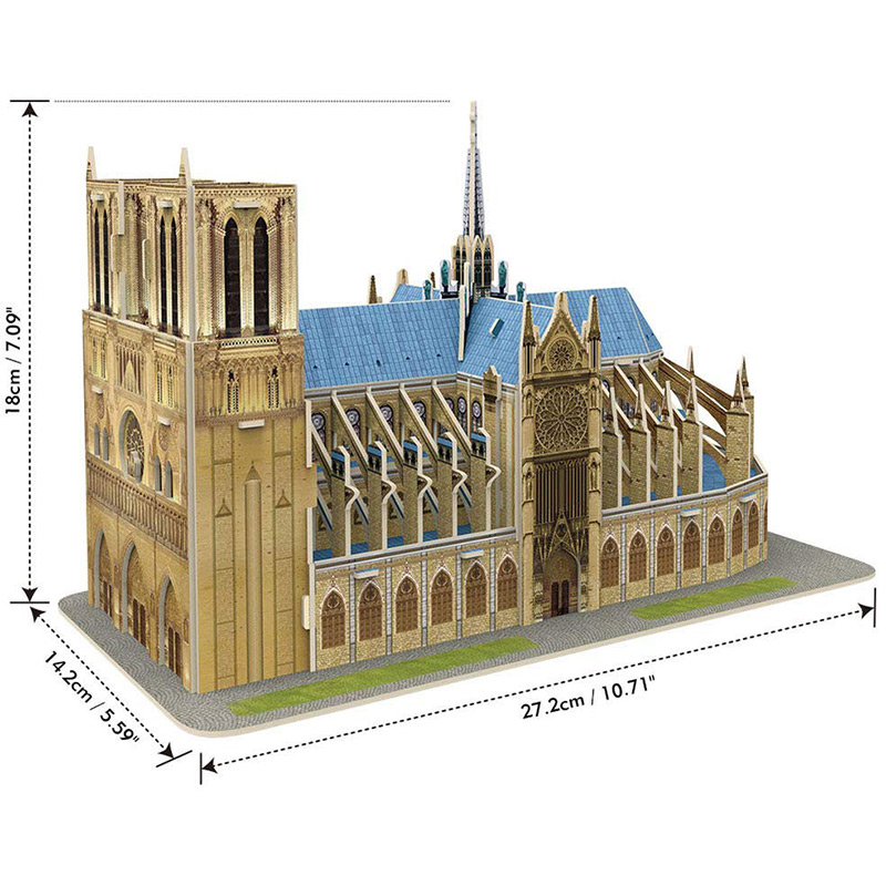 3D пазл CubicFun "Нотр Дам де Парі" (C242h) 53 ел (6944588202422) Вік від 7 років