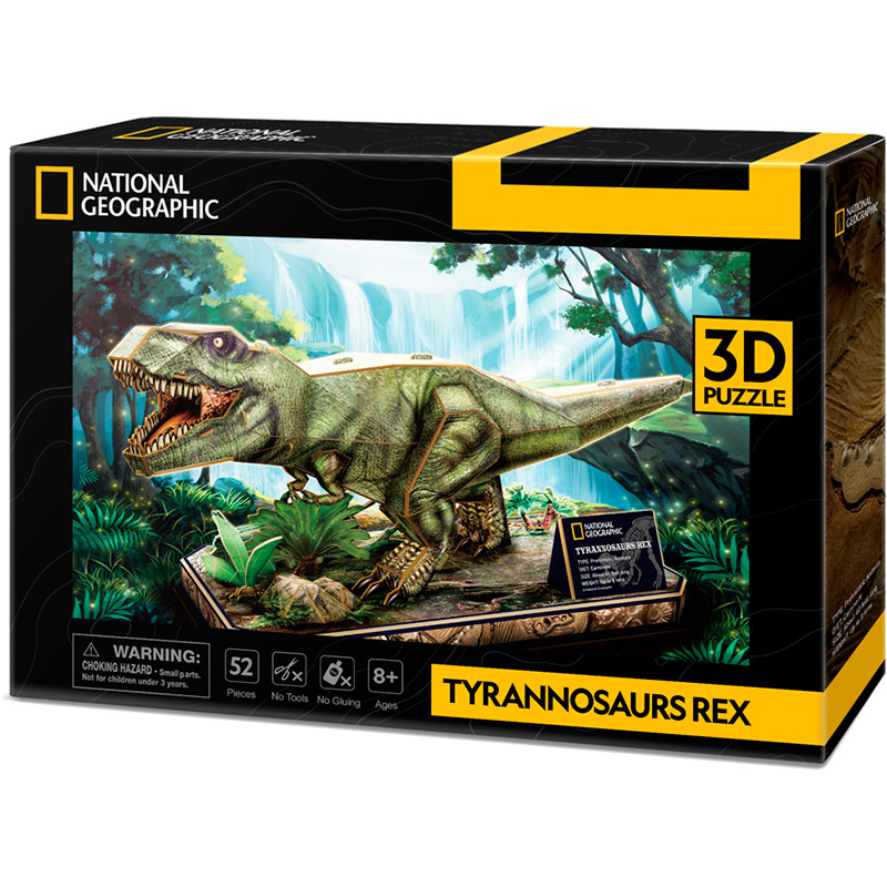 3D пазл CubicFun National Geographic Dino Тиранозавр Рекс (DS1051h) 52 ел (6944588210519) Пазли тривимірний