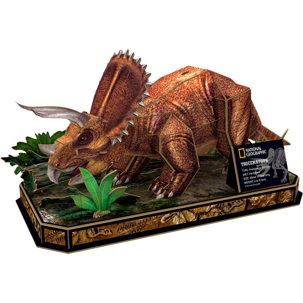 3D пазл CubicFun National Geographic Dino Трицератопс 44 эл (6944588210526)