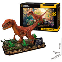 3D пазл CubicFun National Geographic Dino Велоцираптор 63 эл (6944588200534)