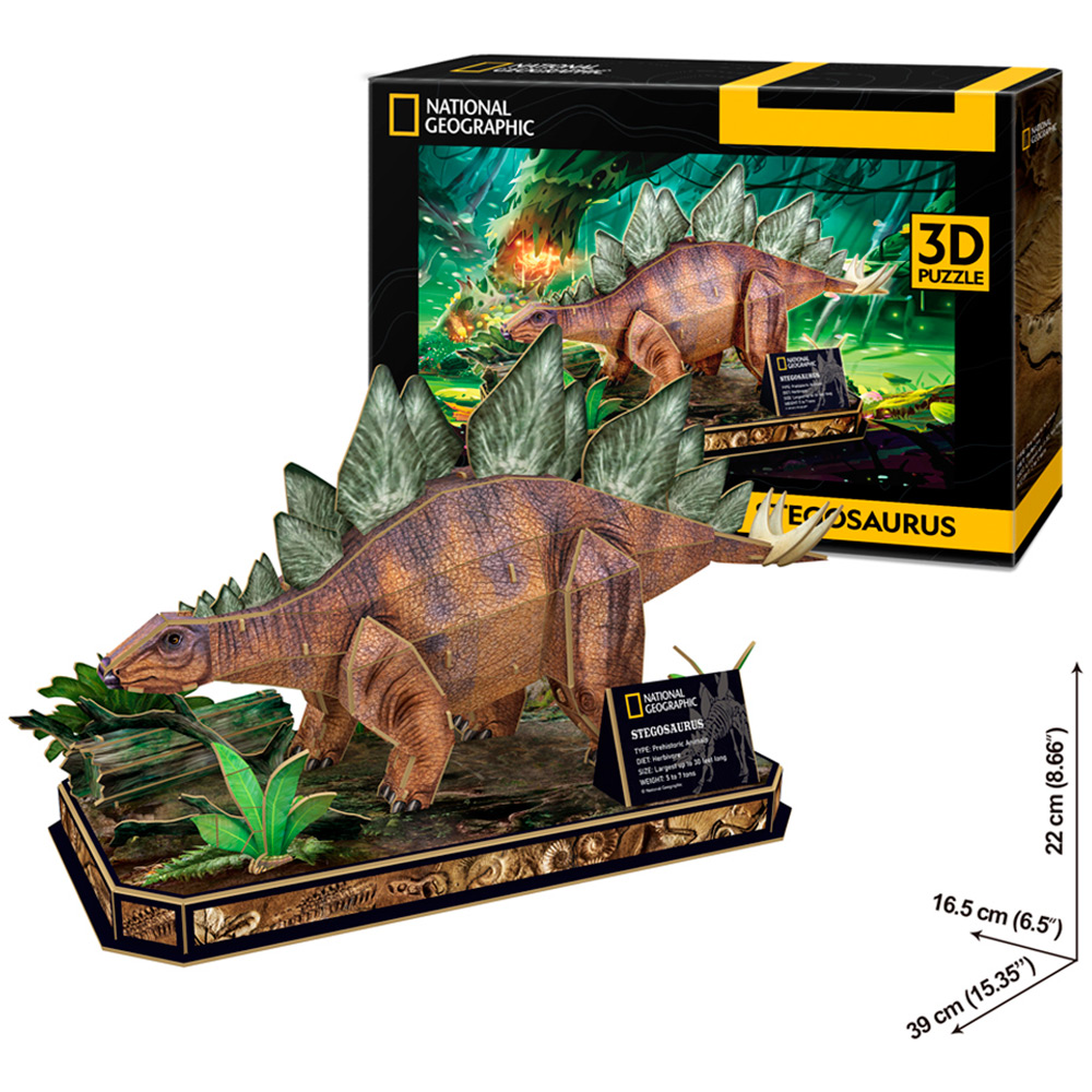 3D пазл CubicFun National Geographic Dino Стегозавр 62 ел (6944588210632) Вік від 8 років