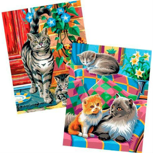 Картина за номерами SEQUIN ART JUNIOR-PAIRS Cats SA0213