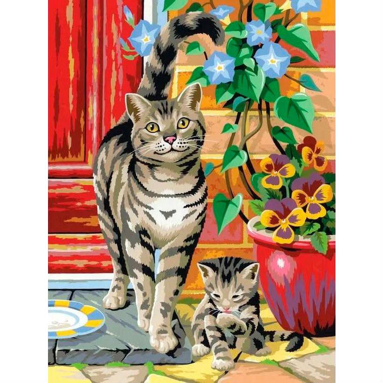 Картина за номерами SEQUIN ART JUNIOR-PAIRS Cats SA0213 Сюжет  тварини