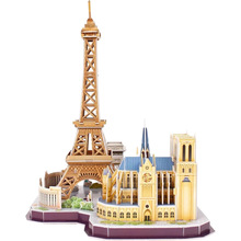 3D пазл CubicFun City Line Paris (MC254h) (6944588202545)