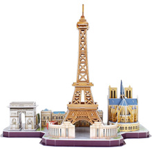 3D пазл CubicFun City Line Paris (MC254h) (6944588202545)