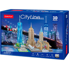 3D пазл CubicFun CityLine Нью-Йорк (MC255h) (6944588202552)