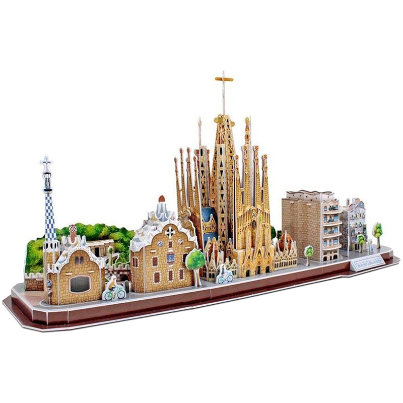 3D пазл CubicFun City Line Barcelona (MC256h) (6944588202545) Для кого універсально