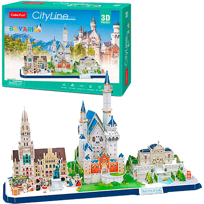 3D CubicFun City Line Баварія (MC267h) (6944588202675) Для кого універсально