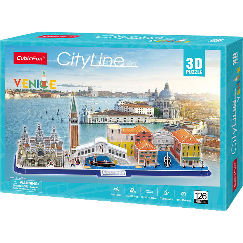 3D пазл Cubic Fun City Line Венеція (6944588202699) Вік від 8 років