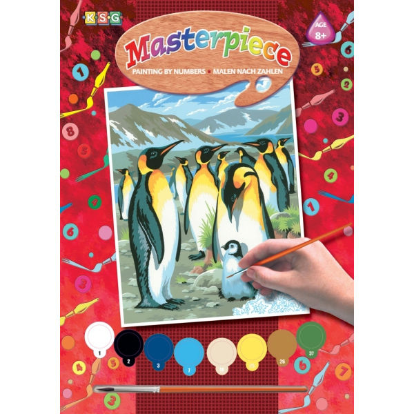 Картина за номерами SEQUIN ART JUNIOR Penguins SA0033