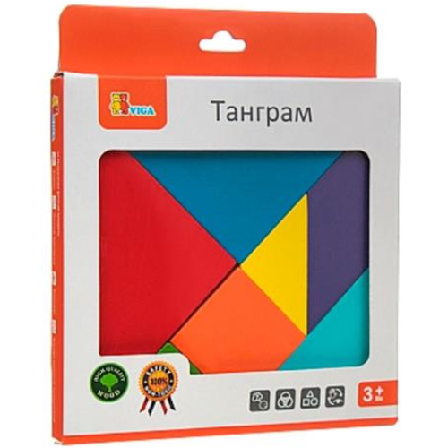 Гра-головоломка VIGA TOYS Кольоровий танграм (55557) Предмет вивчення логіка