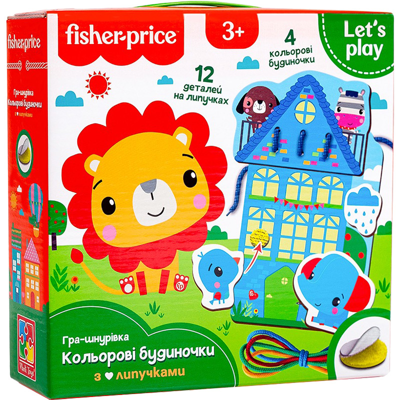 Шнуровка FISHER-PRICE Цветные домики VT5303-26 Для кого универсально