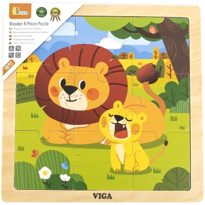 Деревянный пазл VIGA TOYS Львы (44627) Предмет изучения окружающий мир