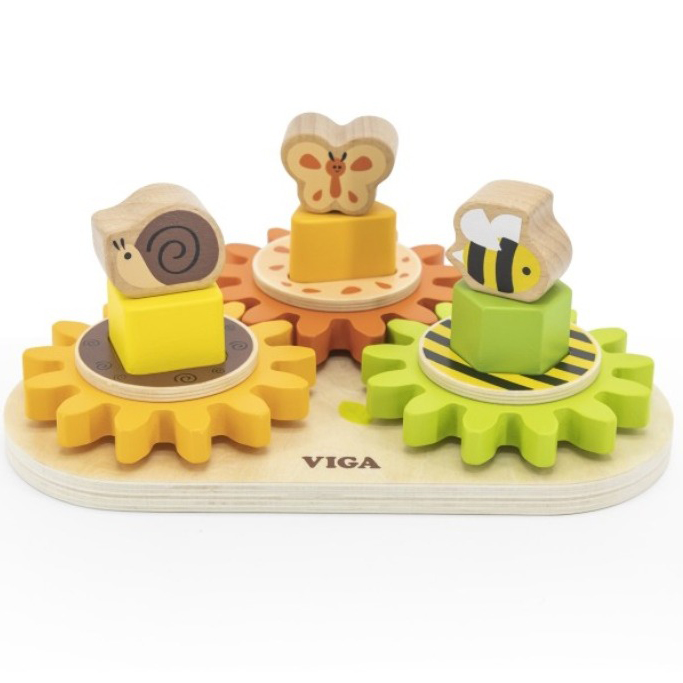 Развивающая игрушка VIGA TOYS Зверюшки на шестеренках (44690) Для кого универсально