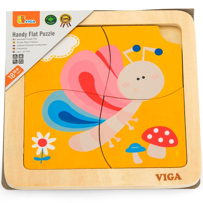 Пазл-вкладиш VIGA TOYS Метелик (50136) Для кого універсально