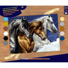 Картина по номерам SEQUIN ART SENIOR Wild Horses SA1040