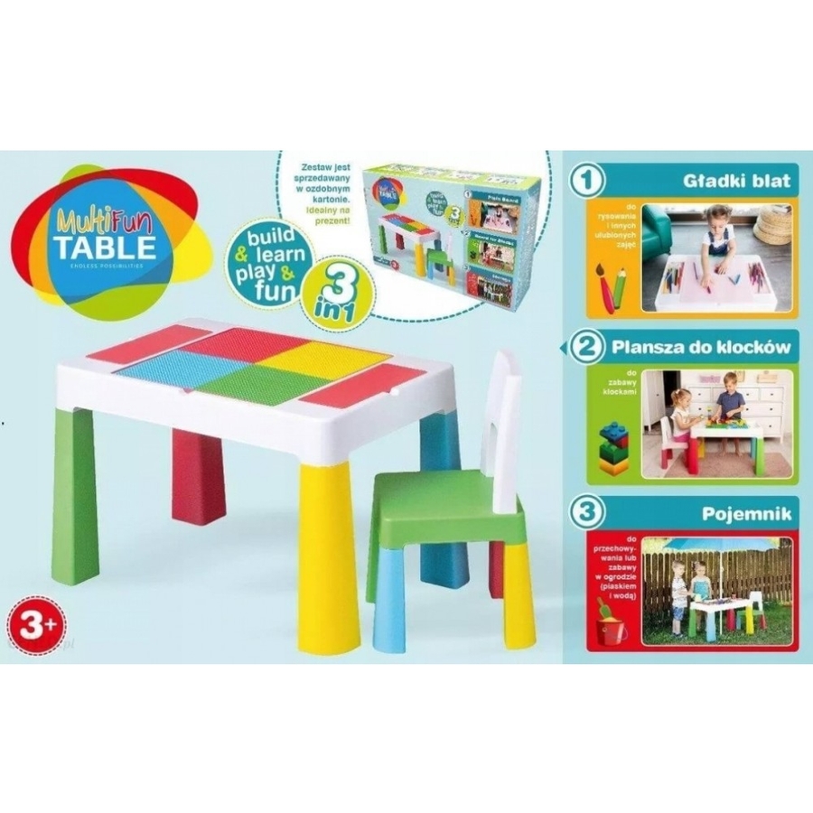 Зовнішній вигляд Набір дитячих меблів TEGA BABY Multifun table set Multicolor (MF-004-134)