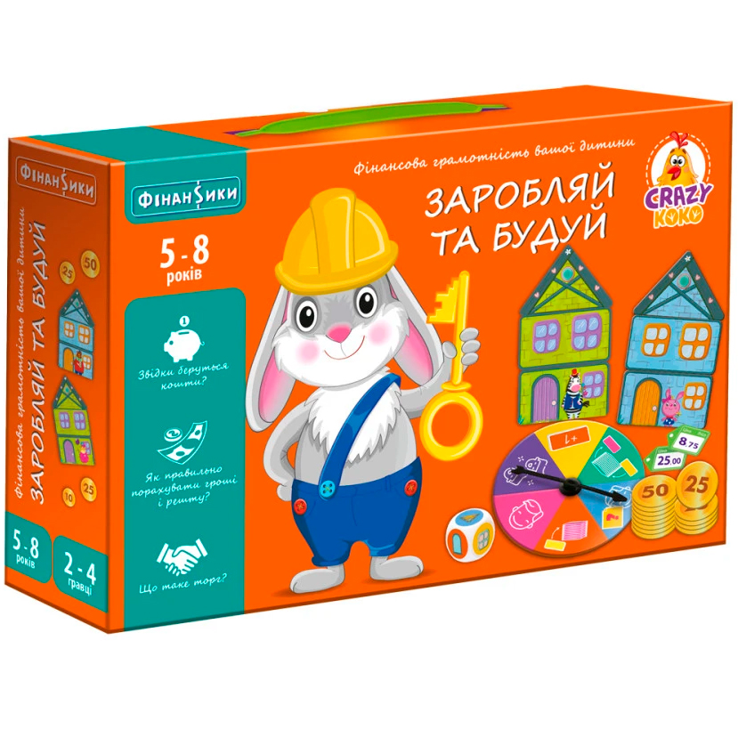 Настольная игра VLADI TOYS Зарабатывай и строй (VT2312-04)