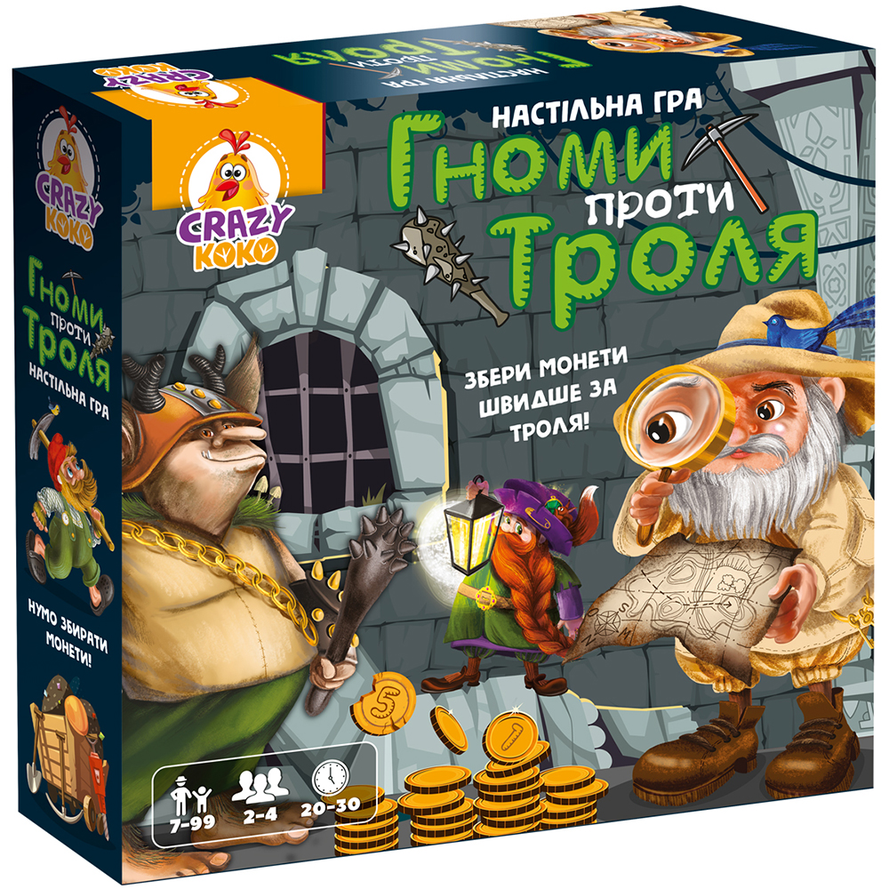 Настольная игра VLADI TOYS Гномы против тролля (VT8055-36)