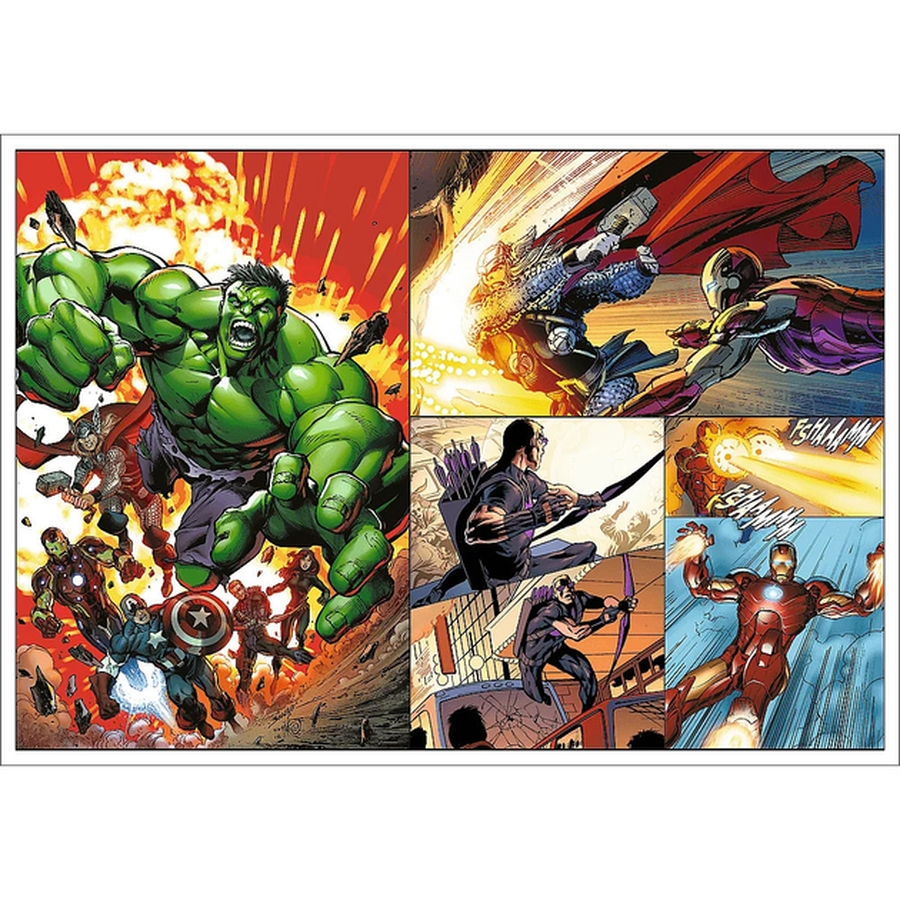 Пазли Trefl The Avengers Героїчні дні 4 х 250 елементів (13309) Для кого для хлопчиків