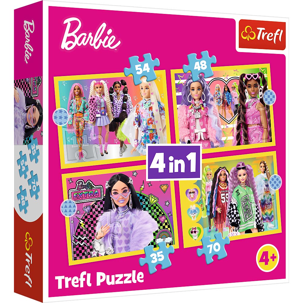 Пазли TREFL 4in1 Barbie Веселий Дитячий світ (34626)