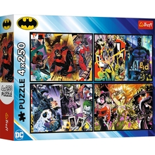 Пазл TREFL Batman в действии 4х250 элементов (13310)